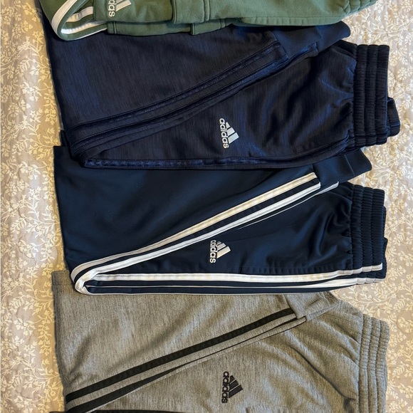 10 pair Boys/Girls 10/12 Adidas/Under Armour Track Pants - Gray, Black, and Navy - Picture 2 of 5